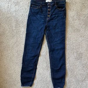 Carly Jean Los Angeles Button Front High Waisted Jeans